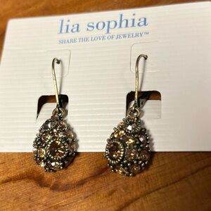 lia sophia Fashion Earrings Stargazer Gold Tone for Pierced Ears New in a Box